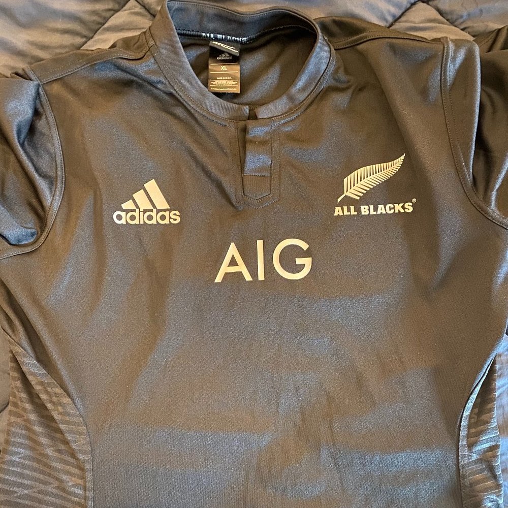 Mens Authentic Adidas All Blacks Rugby Jersey